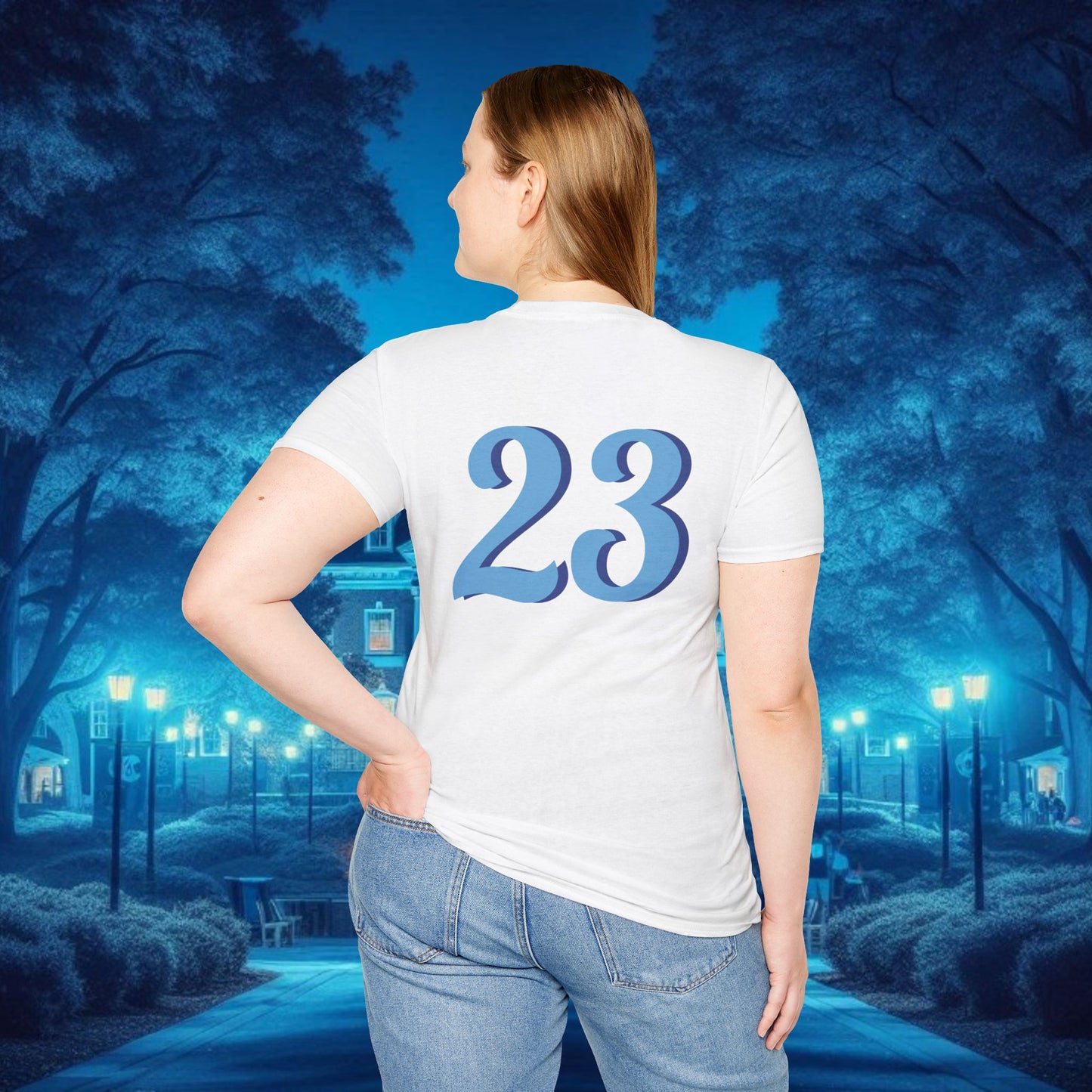 Chapel Hill 23 Unisex Softstyle T-Shirt - Casual Fan Tee, Sportswear, College Apparel, Gift for Graduates, Game Day Shirt