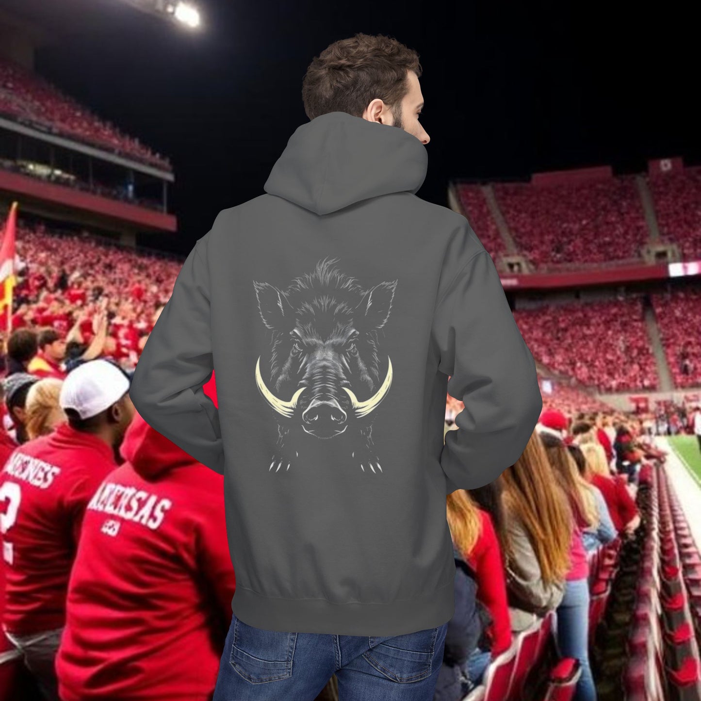 Boar Graphic Hoodie — Rugged Wild Boar Illustration with '479' Chest Print