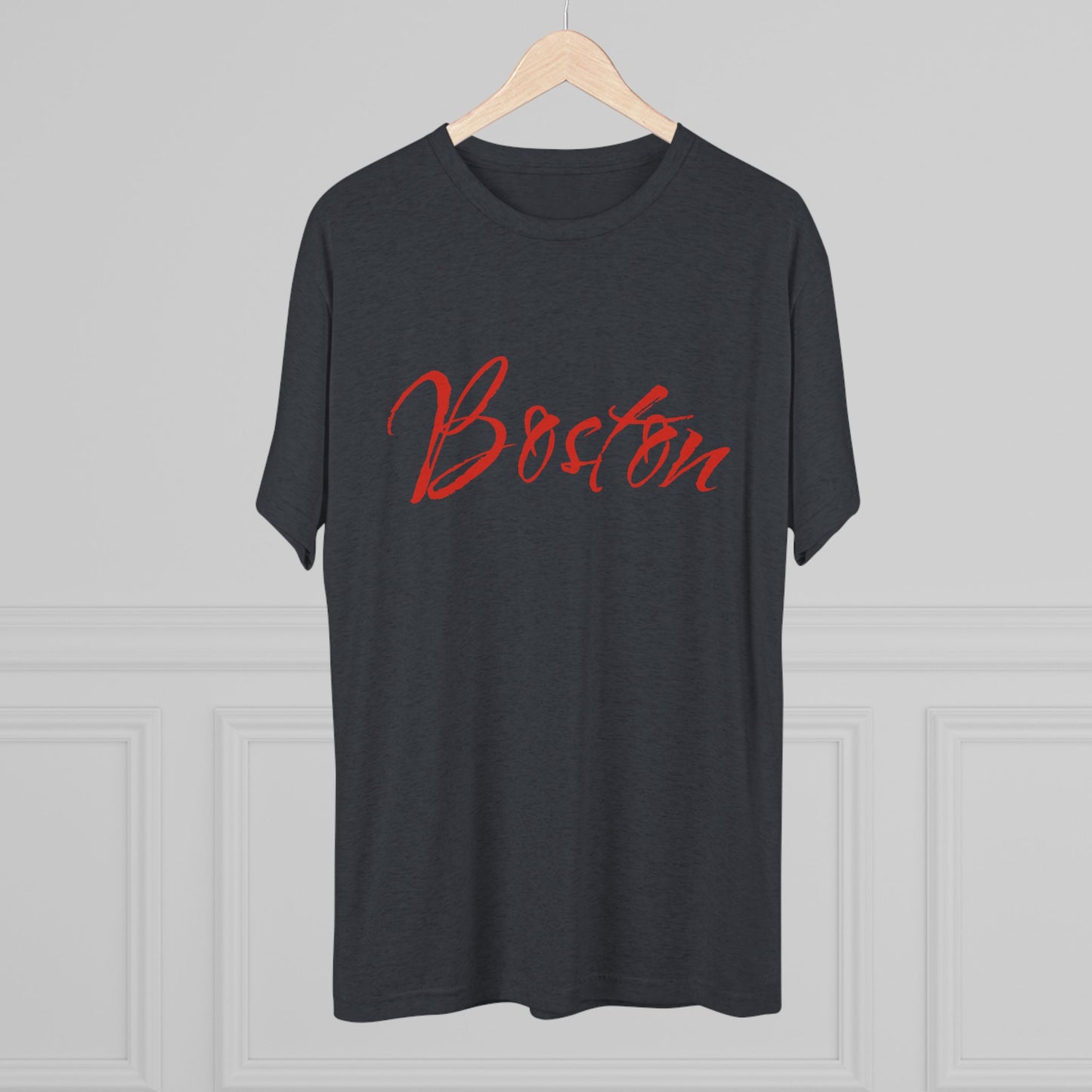 Boston Script Tee — Lightweight City Souvenir T‑Shirt, Super Comfortable Tri-Blend, Perfect for Gameday