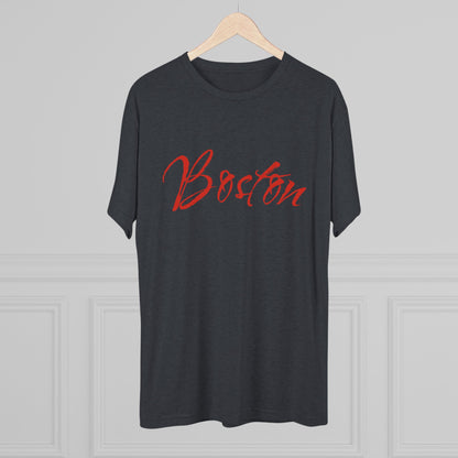 Boston Script Tee — Lightweight City Souvenir T‑Shirt, Super Comfortable Tri-Blend, Perfect for Gameday