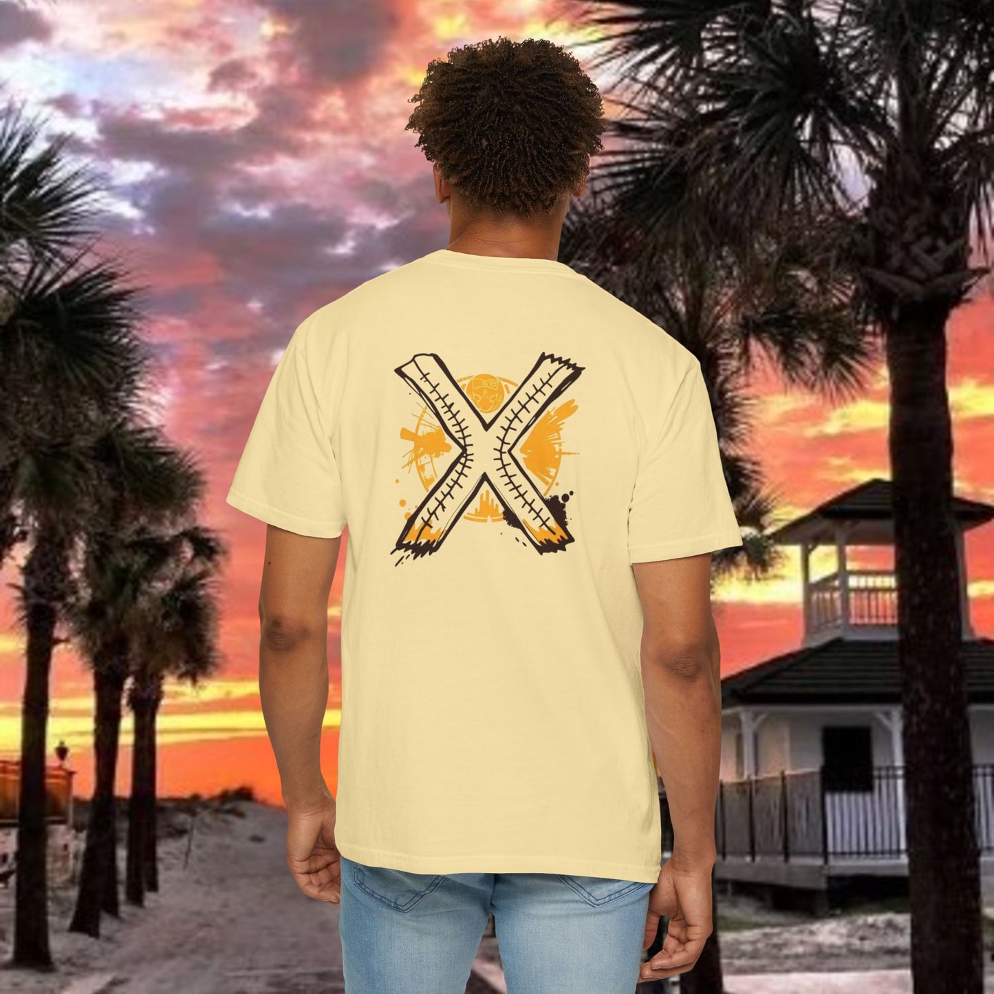Number 2 Graphic T-Shirt — Bold Retro Patch Front & X Back Tee