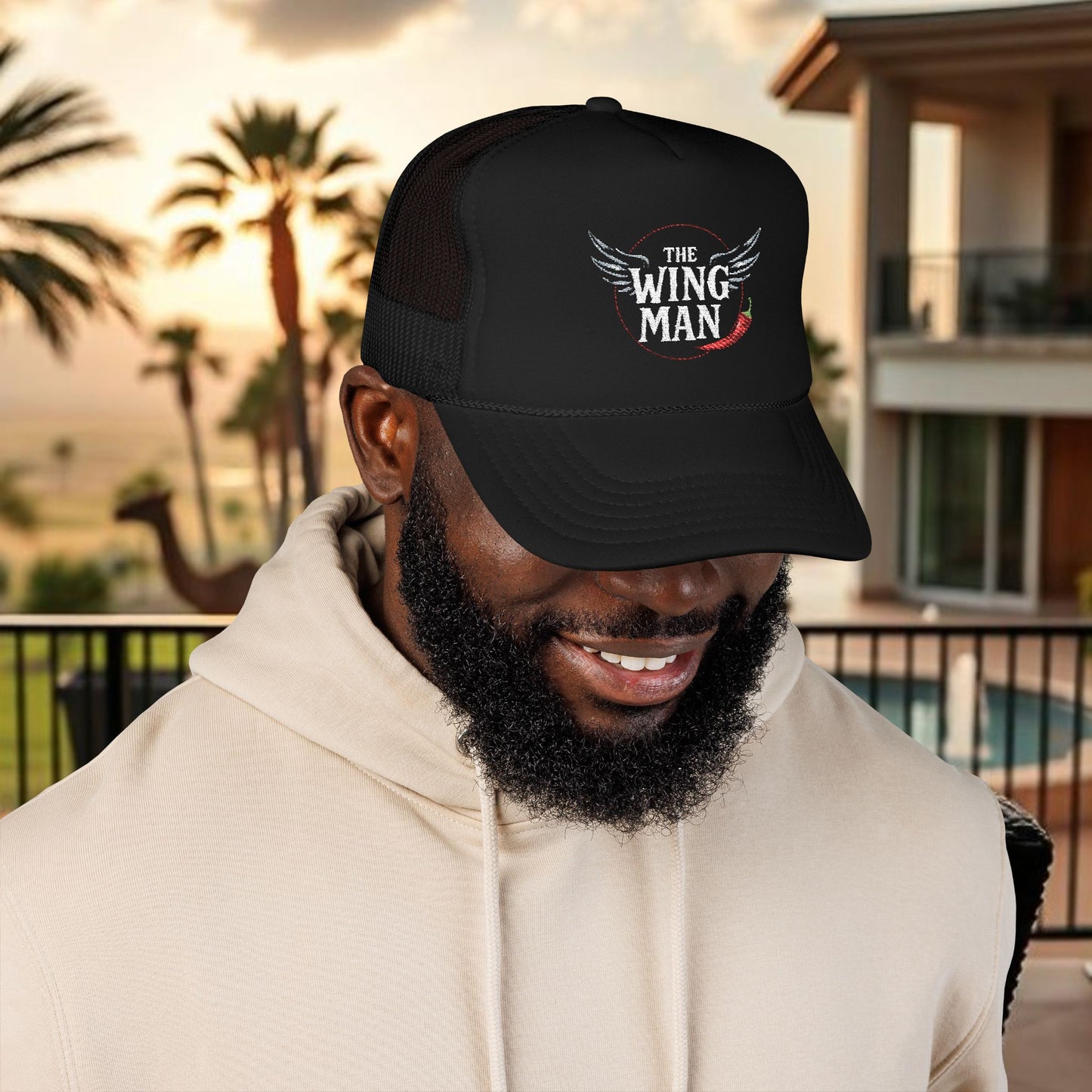 The Wing Man Embroidered Trucker Hat, Cool Dad Hat, Gift for Him, Outdoor Hat, BBQ Accessory, Adventure Gear