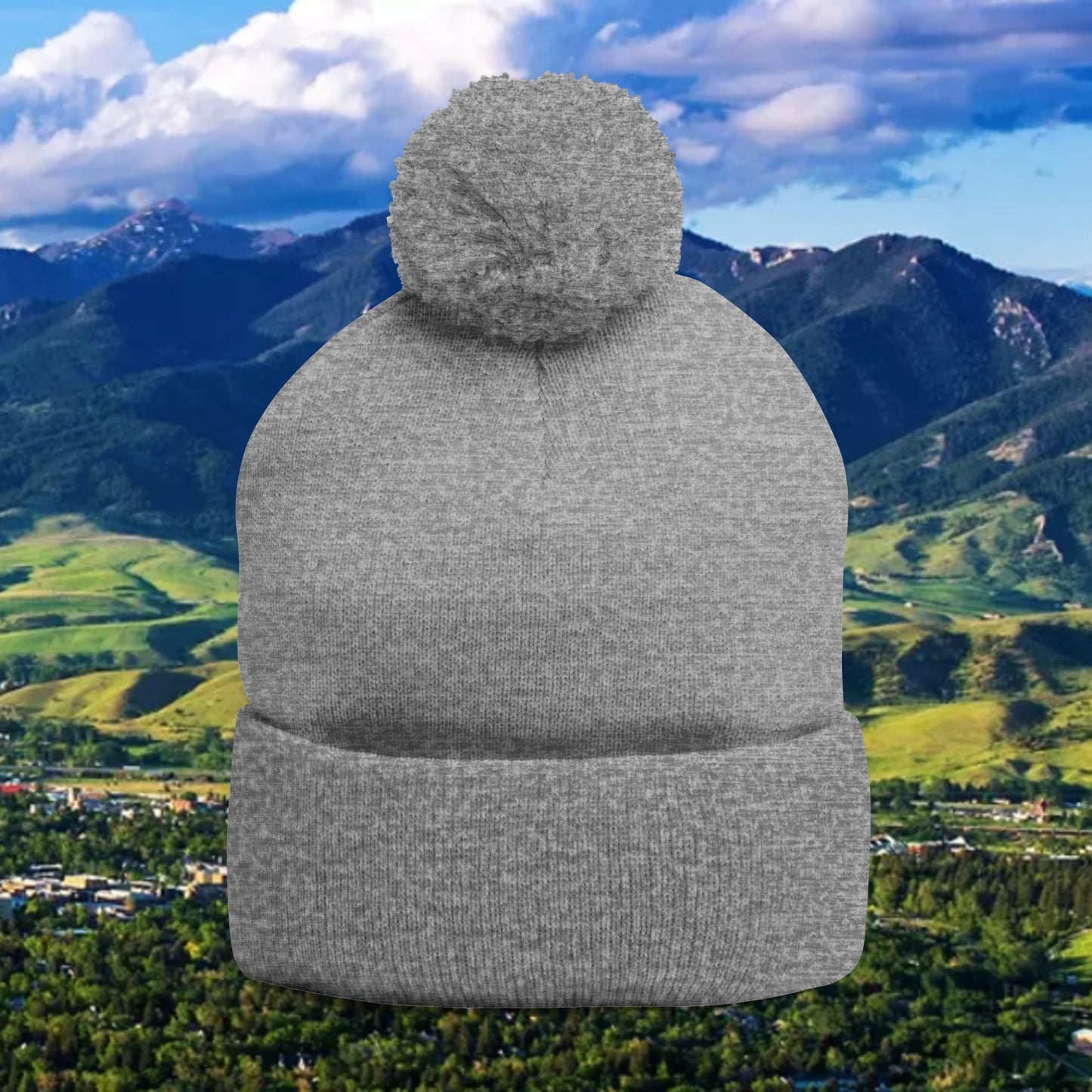 Bobcat Paw Print Pom-Pom Knit Cap, Warm Winter Beanie, Cat Fan Gift, Cozy Fashion Accessory, Great for Cold Games