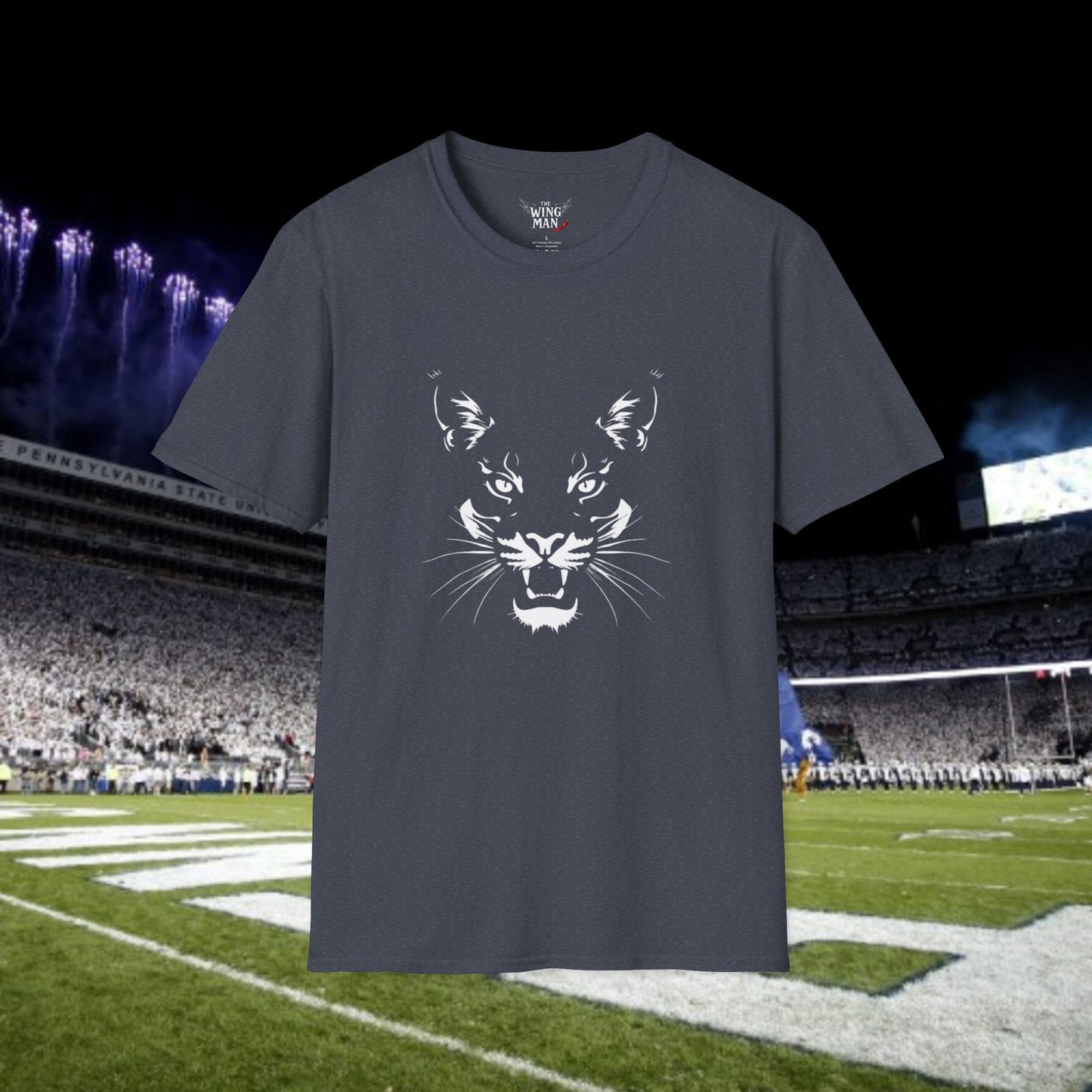Fierce Silhouette Graphic T-Shirt, Unisex Tee, Gameday Shirt, Casual Wear, College Fashion, Gift for White Out Game