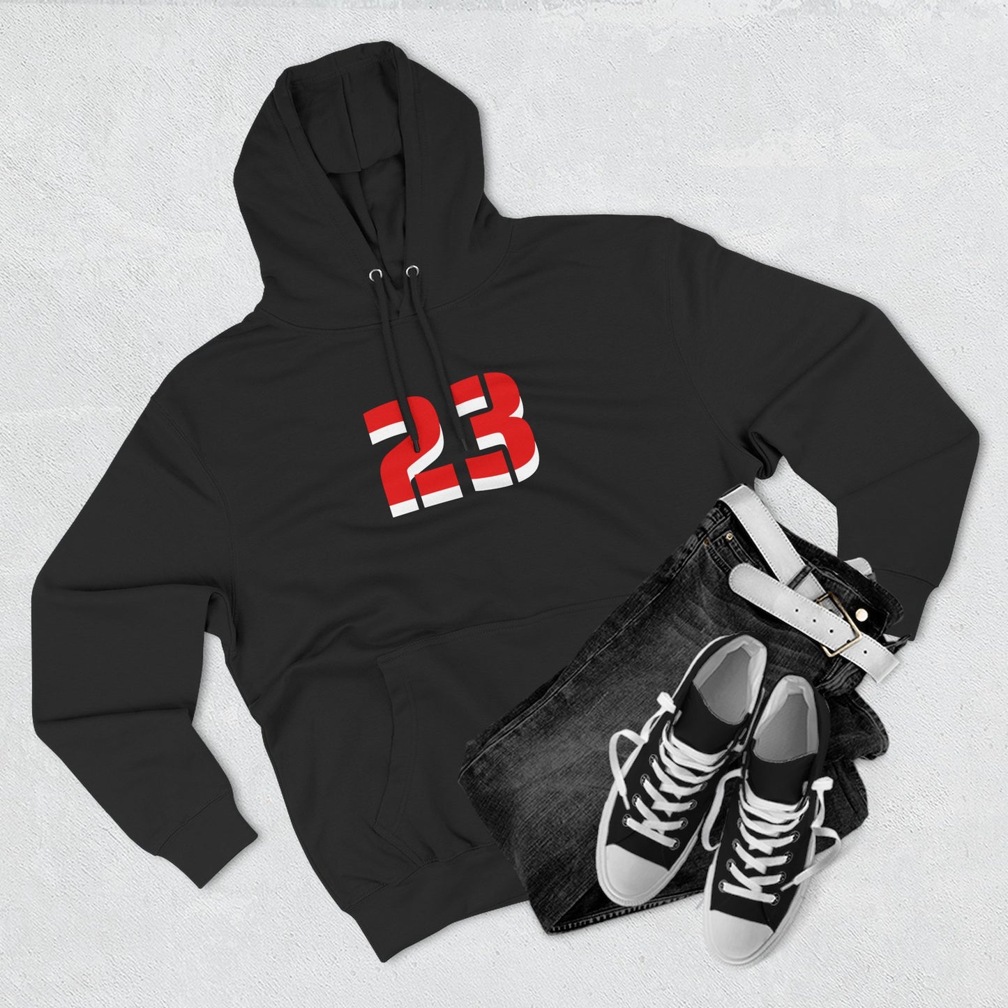 23 Fleece Hoodie, Stylish Sportswear for Game Day, Unisex Sweatshirt, Athletic Fashion, Cozy Hoodie, Perfect for Fans