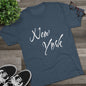 New York Script & NYNY Graphic Tee, Tri-Blend T-Shirt, Super Soft
