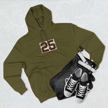 Giants Fans Fleece Hoodie with Number 25 Design - Perfect for Sports Fans, Everyday Wear, Gym, Giants Games