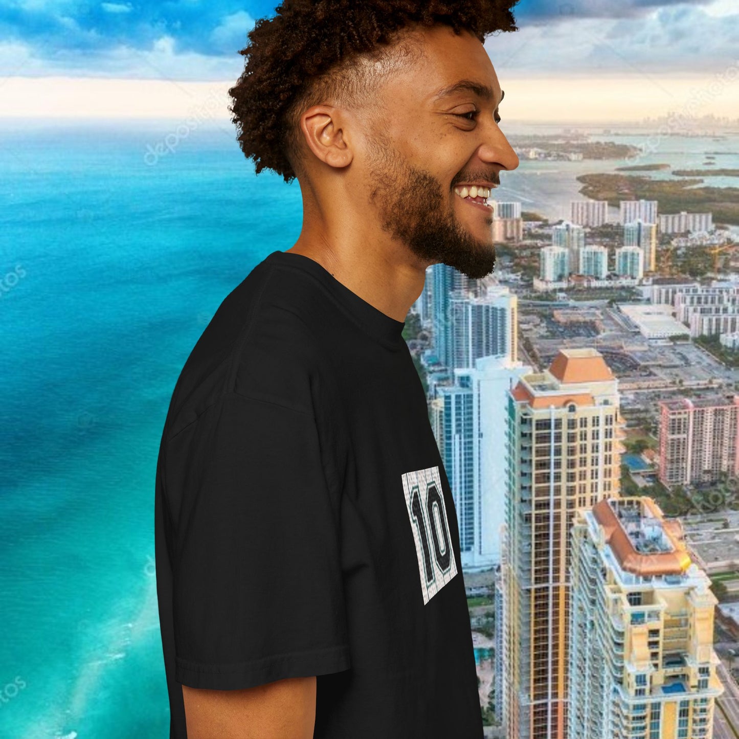 #10 T-Shirt, Retro Baseball Fans Unisex Garment-Dyed T-Shirt with Cool Number Design, Casual Wear, Summer Fashion, Relaxed Fit Tee