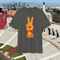 Victory Sign T‑Shirt — Retro Orange & Yellow Graphic Tee