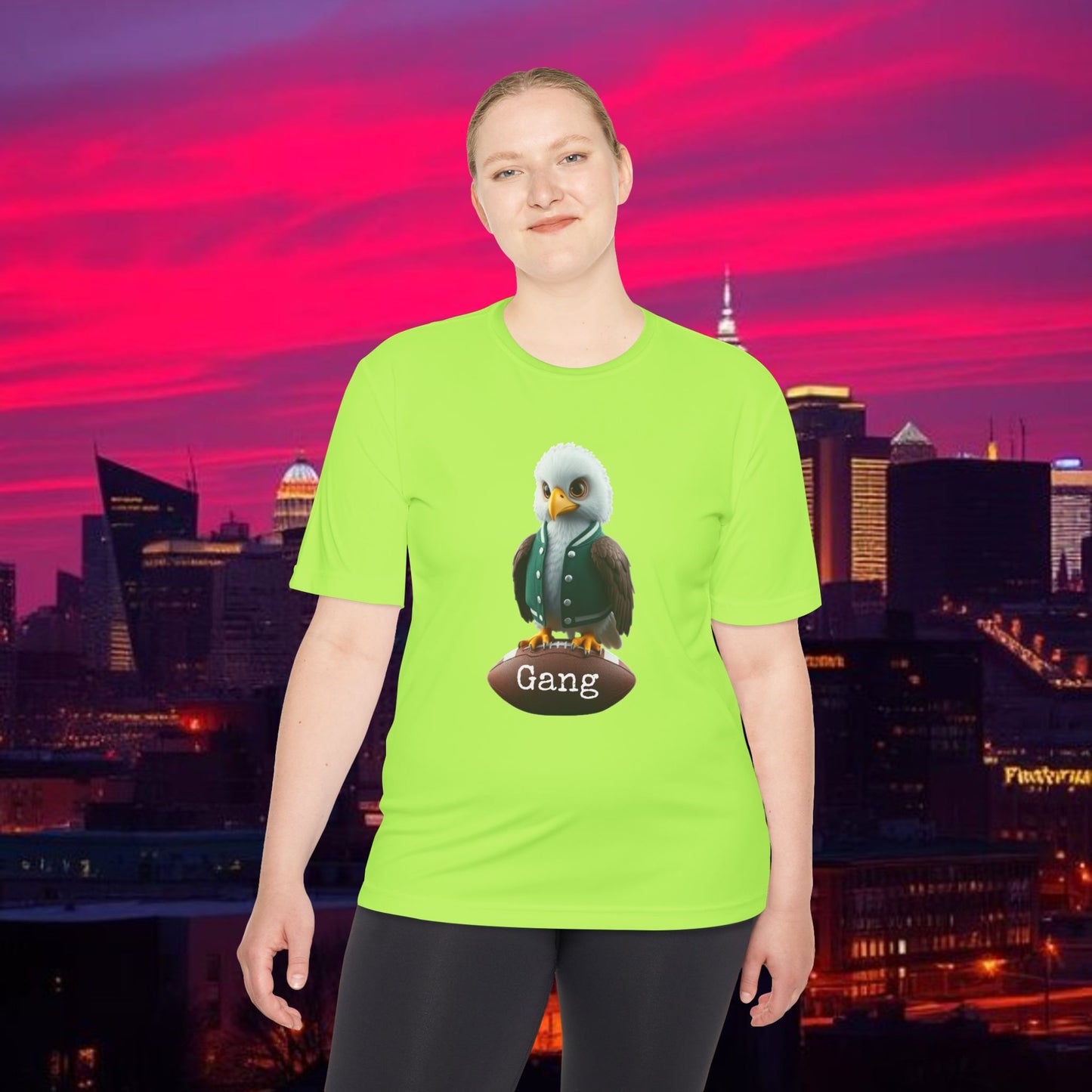 Eagle Unisex Moisture Wicking Tee featuring Playful Eagle Design, Comfortable Activewear, Perfect for Game Day, Gym Sessions