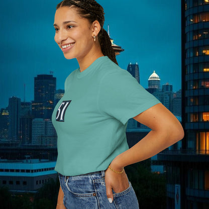 #51 Retro Unisex Garment-Dyed T-shirt with Minimalist 51 Design, Casual Wear, Seattle Fans, Birthday, Everyday Comfort