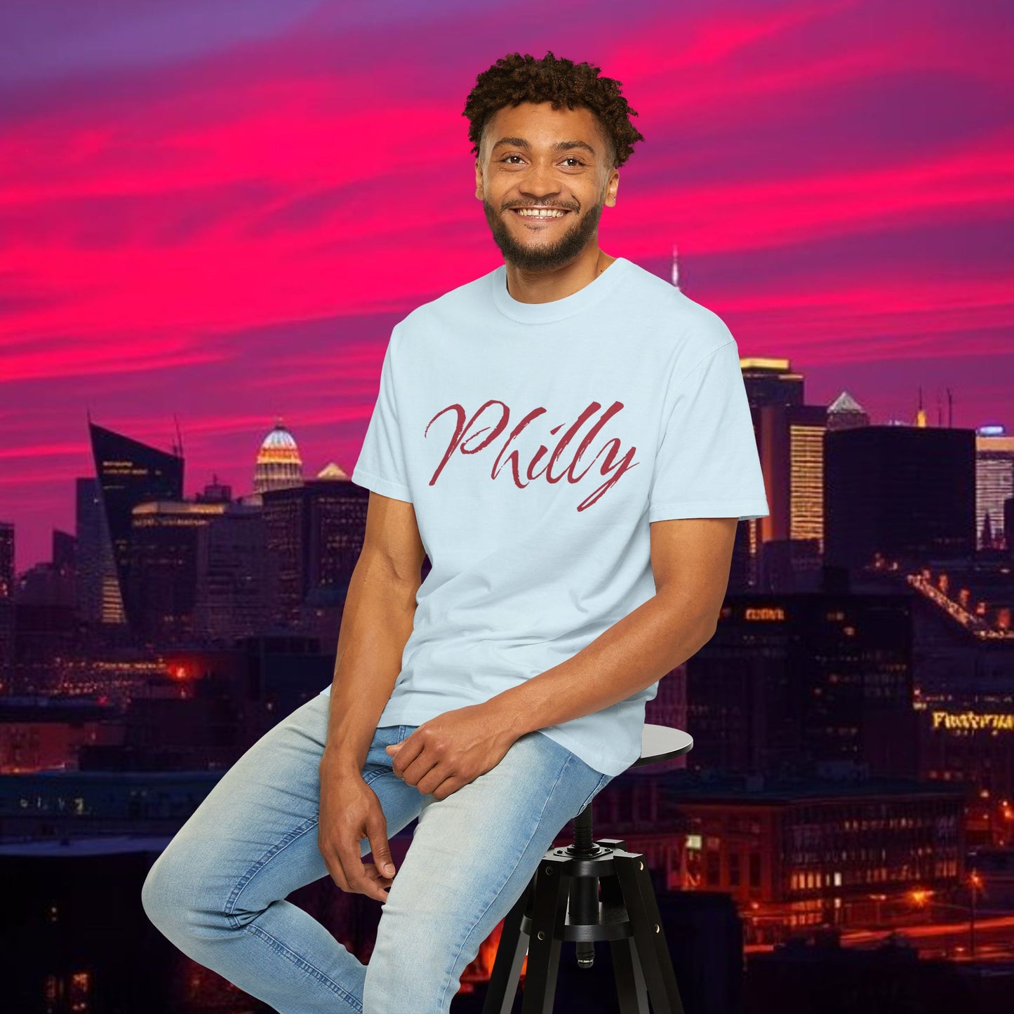 Philly Script T-Shirt — Handwritten City Pride Tee, Ultra Soft and Comfortable T-Shirt for any gameday.