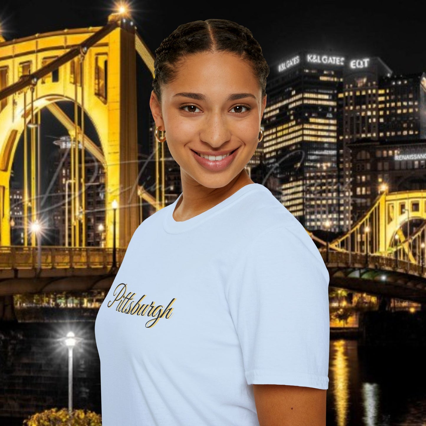 Pittsburgh Softstyle Tee, Unisex Graphic T-Shirt, Casual Wear, Sports Fan Apparel, Gift for Him/Her