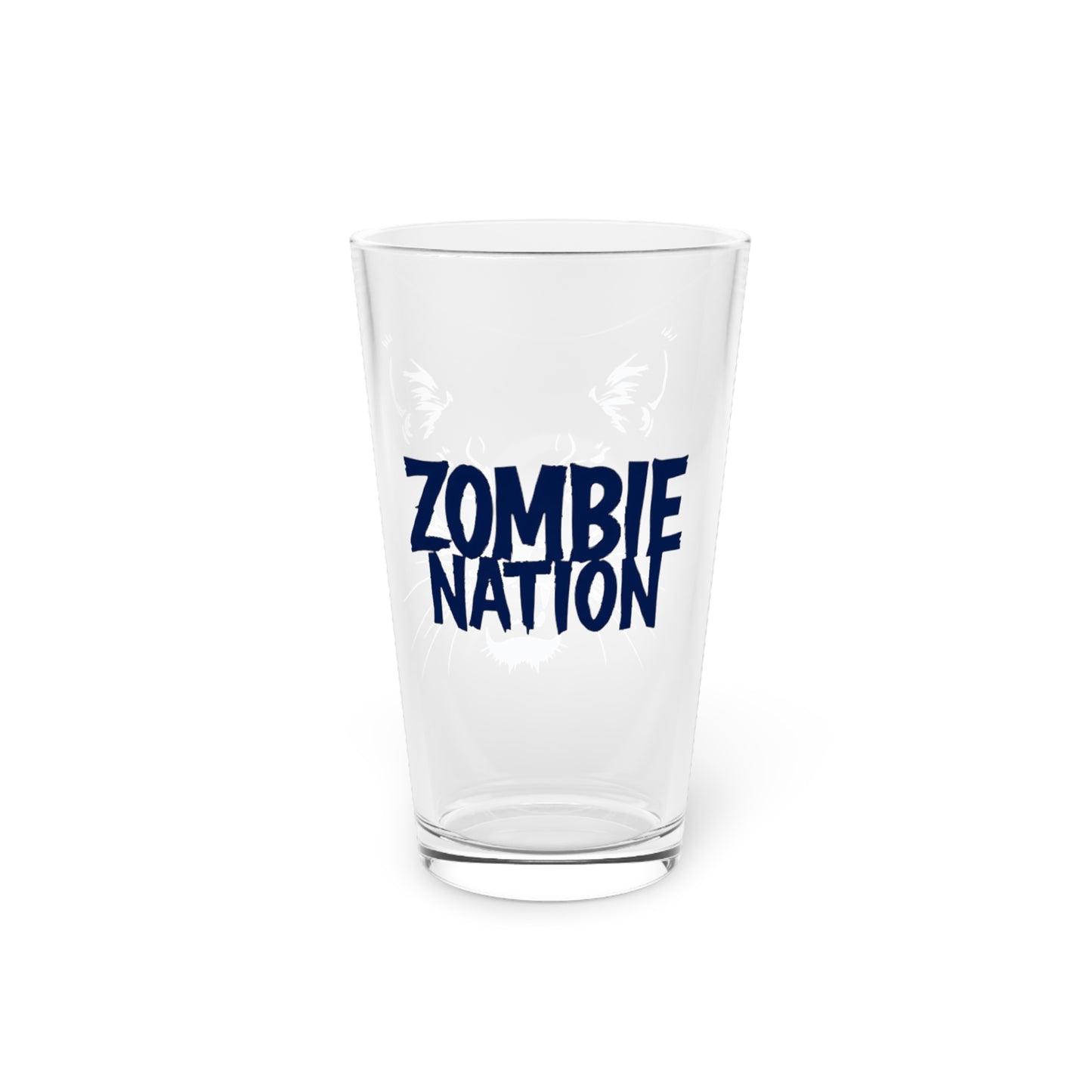 Zombie Nation Pint Glass | 16oz Drinking Glass | Unique Gift for Beer Lovers, Housewarming, Home Bar