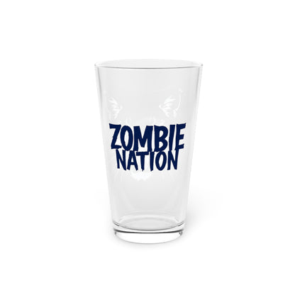 Zombie Nation Pint Glass | 16oz Drinking Glass | Unique Gift for Beer Lovers, Housewarming, Home Bar