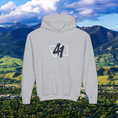 Youth Hoodie - '41' Minimalist Graphic Pullover