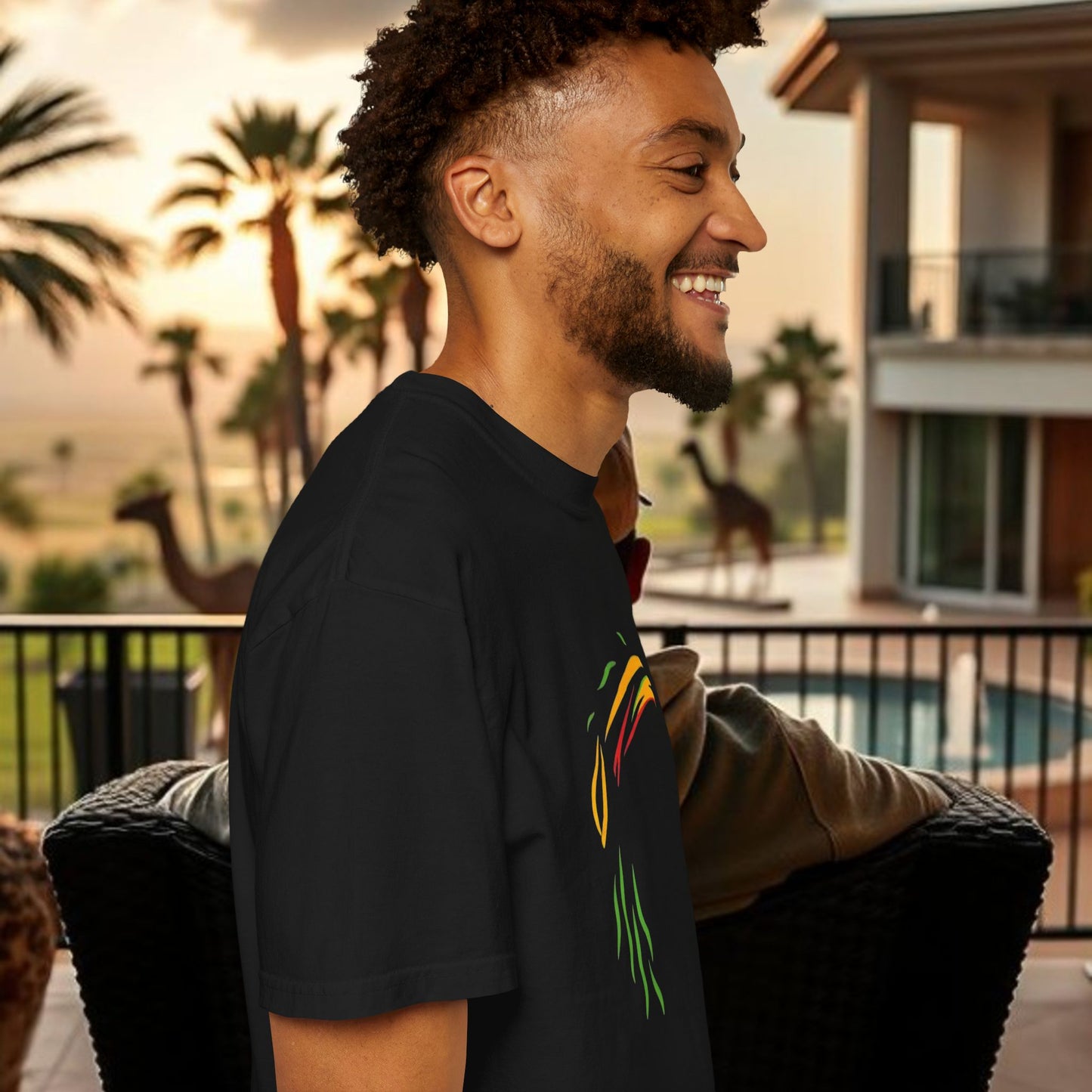 Vibrant Rasta T-Shirt for Ballers. Soft-style T-Shirt. Unique Urban Fashion.