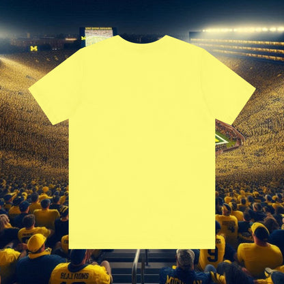 I Hate Ohio State Tee, Unisex Jersey Short Sleeve Tee, Game Day Shirt, College Sports Apparel, Football Fan Gift, Yellow Tee