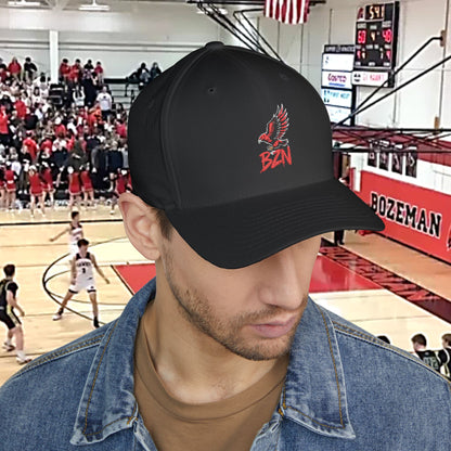 Embroidered Hawk Cap for Sports Fans, Casual Wear, Gift for Him, Outdoors, Adjustable Cotton Hat