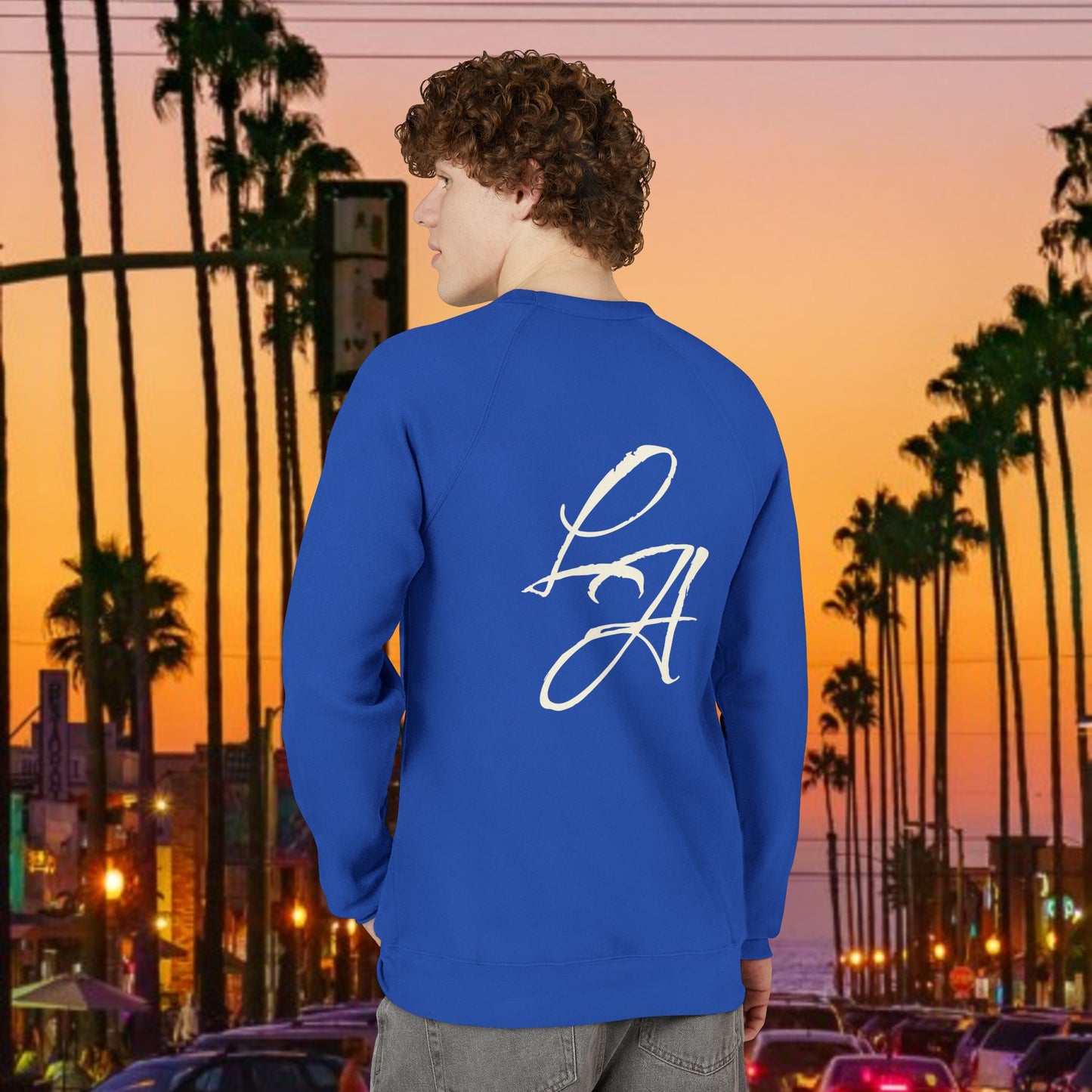 LA Script Raglan Sweatshirt, Super Soft Material and Comfortable Stylish Fit