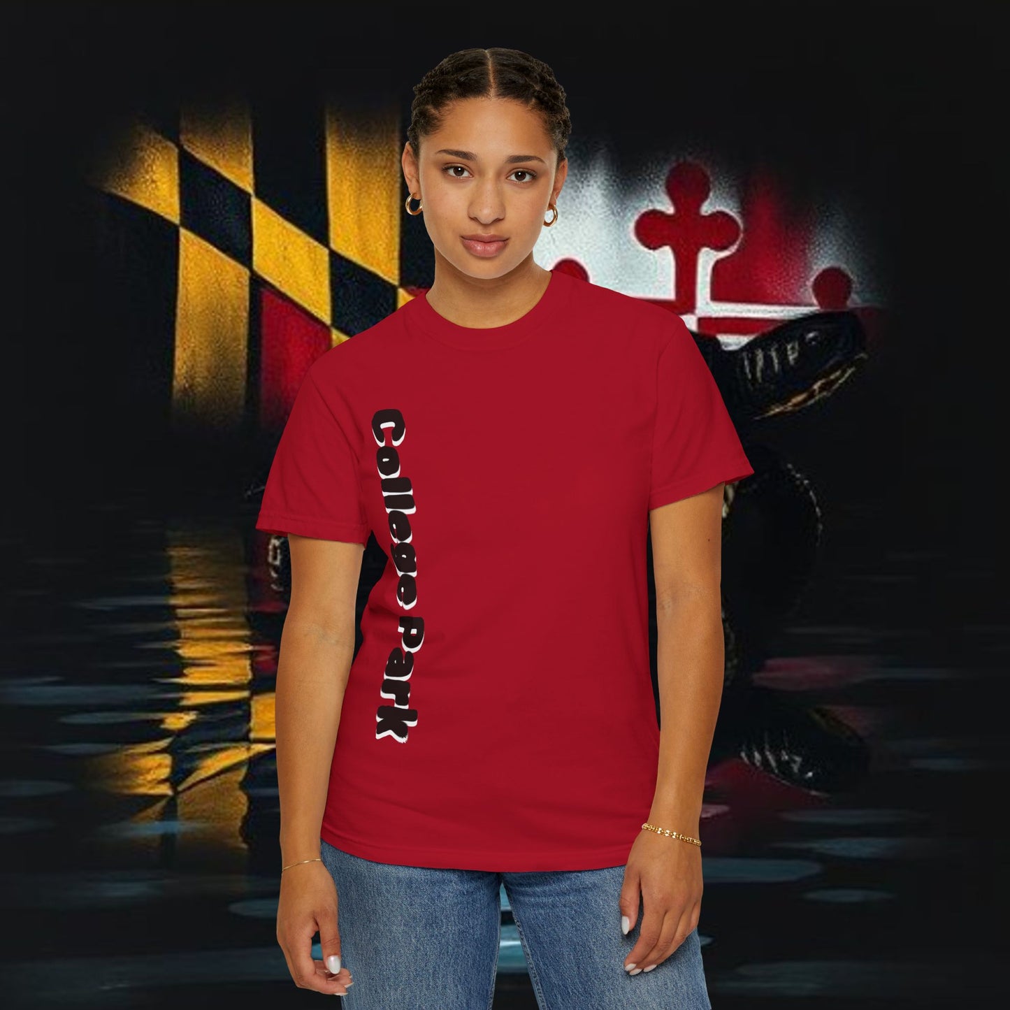 College Park Garment-Dyed T-Shirt: Perfect for Fans, College Spirit, Casual Wear, Gifts, and Events