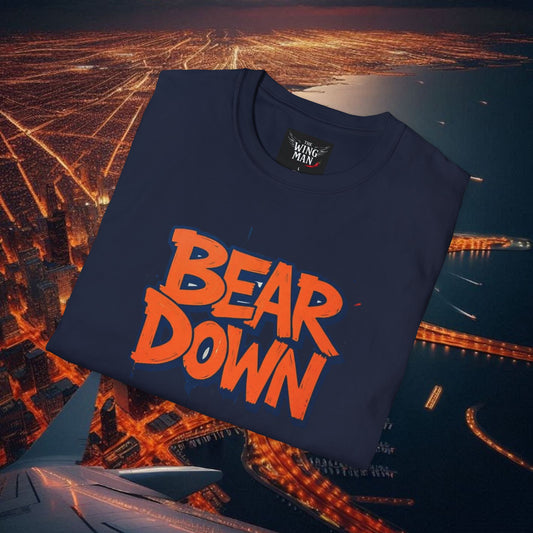 Bear Down Unisex Graphic T-Shirt - Bear Down Design, Casual Wear, Streetwear, Gift for Football Fans, Trendy Everyday Tee