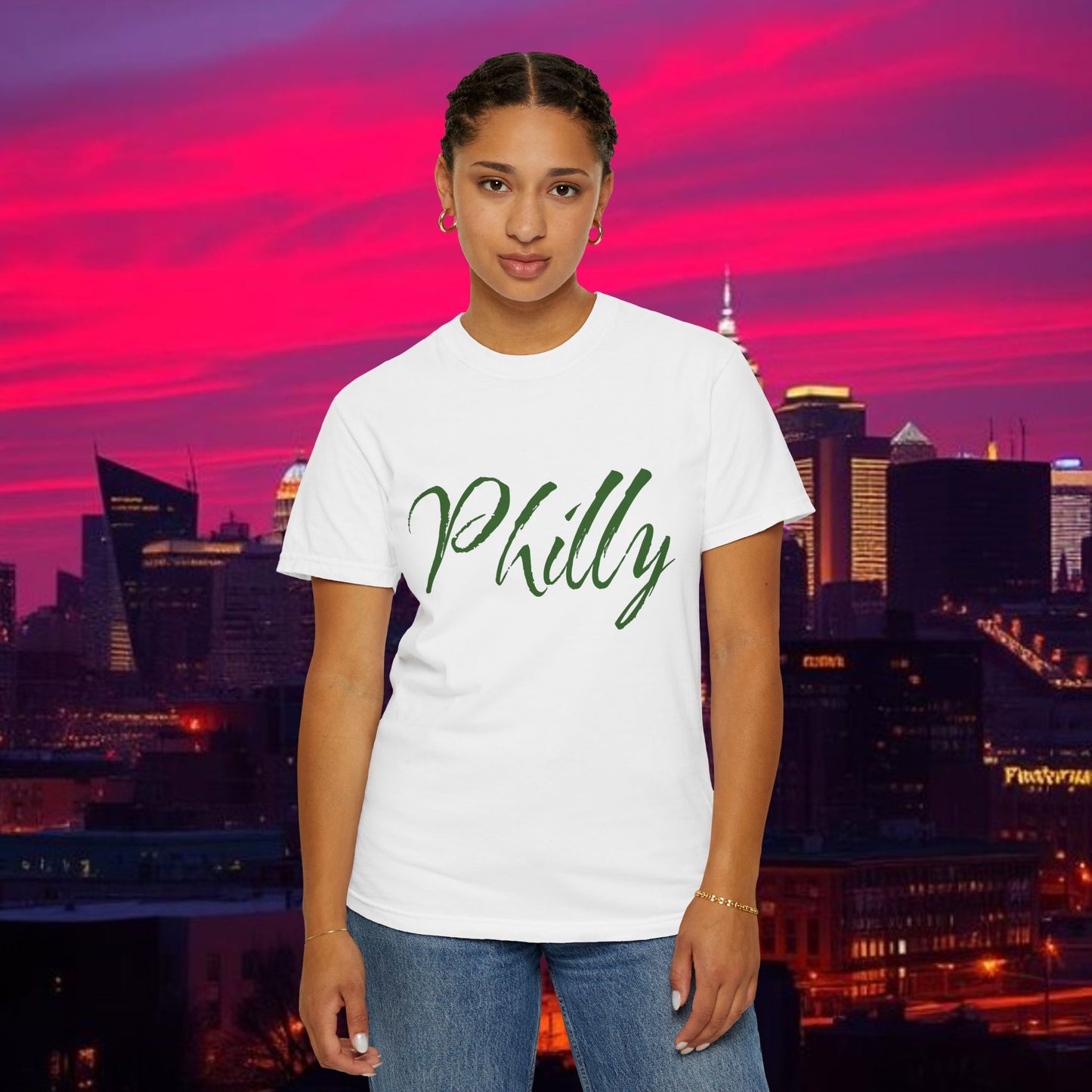 Philly Script T-Shirt — Handwritten City Pride Tee, Ultra Soft and Comfortable T-Shirt for any gameday.