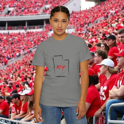 Ki-yi Unisex Garment-Dyed T-shirt, Artistic Tee, Casual Wear, Gift for Friends, Unique Fashion, Everyday Comfort