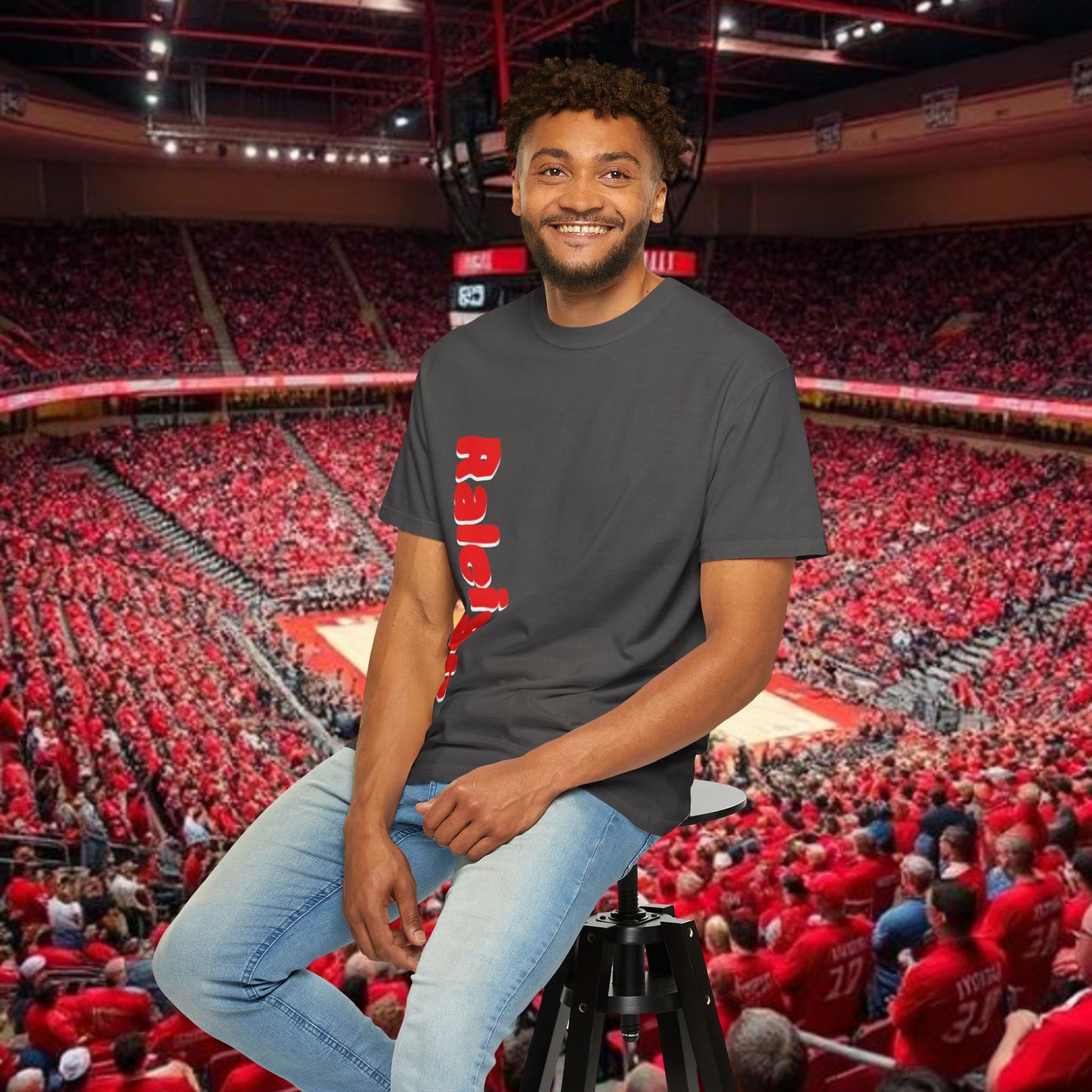 Raleigh Graphic Unisex Garment-Dyed T-shirt, Sports Fan Tee, College Apparel, Gift for Him/Her, Casual Wear, Spirit Wear