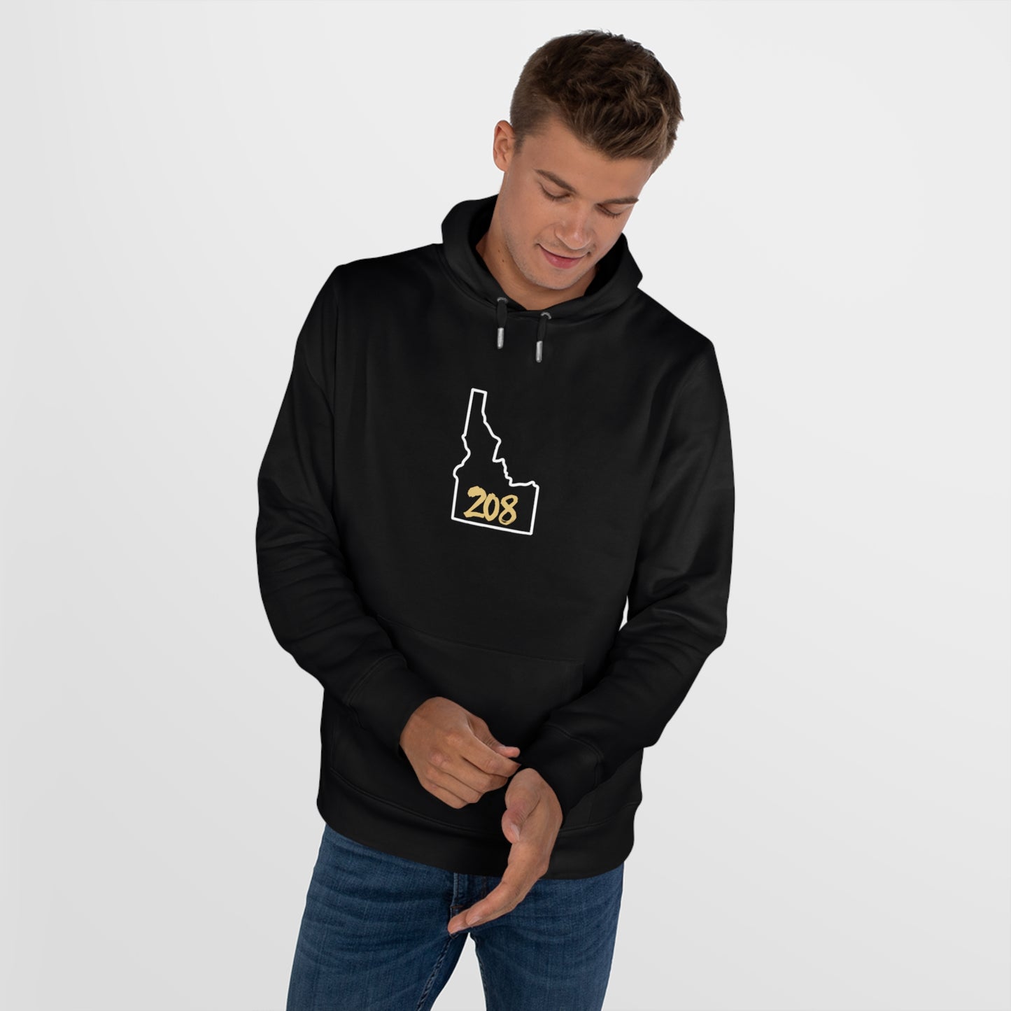 Idaho 208 King Hooded Sweatshirt, Cozy Hooded Sweatshirt, Unique Idaho Apparel, Perfect Gift for Outdoor Lovers, Casual Wear for All Seasons