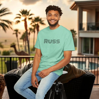 Russ Unisex T-Shirt with Retro Design, Hip-Hop Shirt, Casual Wear, Unique Style, Russ Apparel