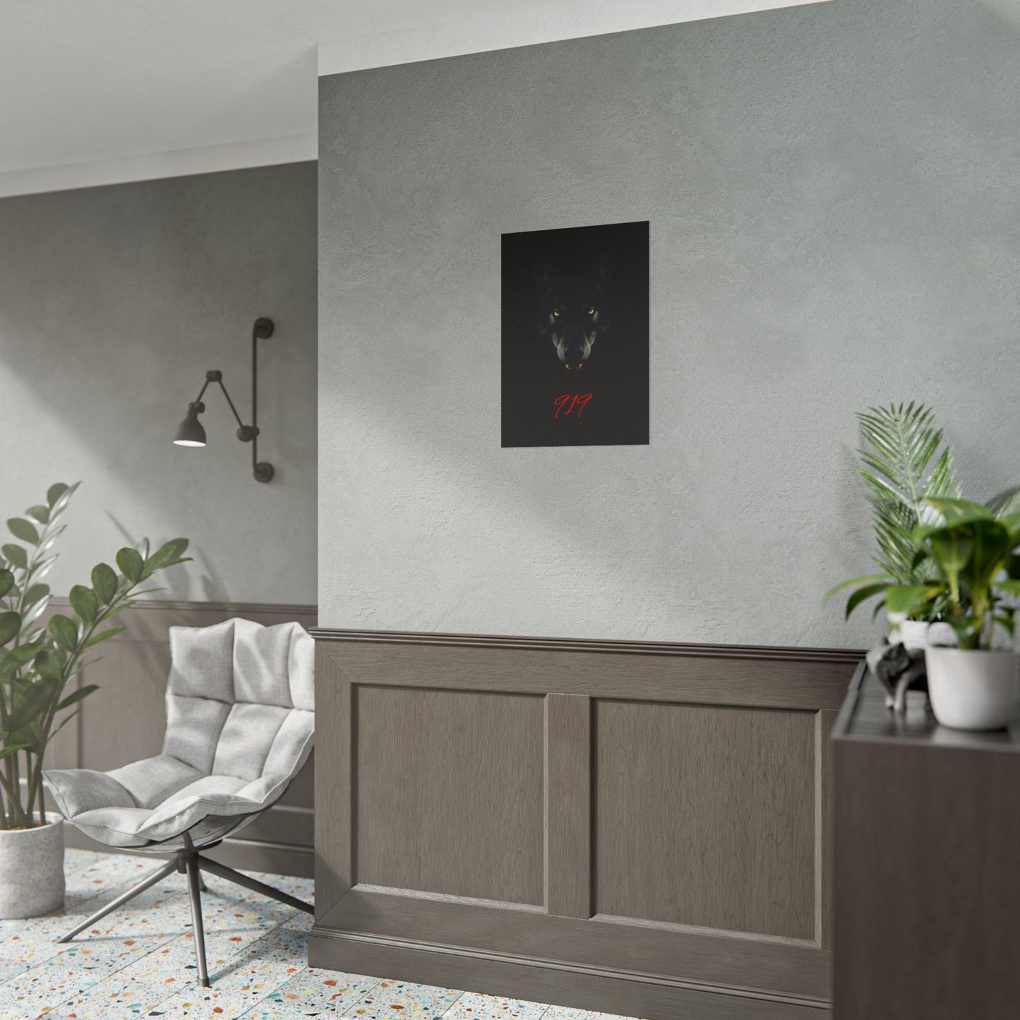 Wolfpack Art Poster, Wolf 901 Raleigh Poster, Gift for Die Hard Fans, Home Decor, 919 Design