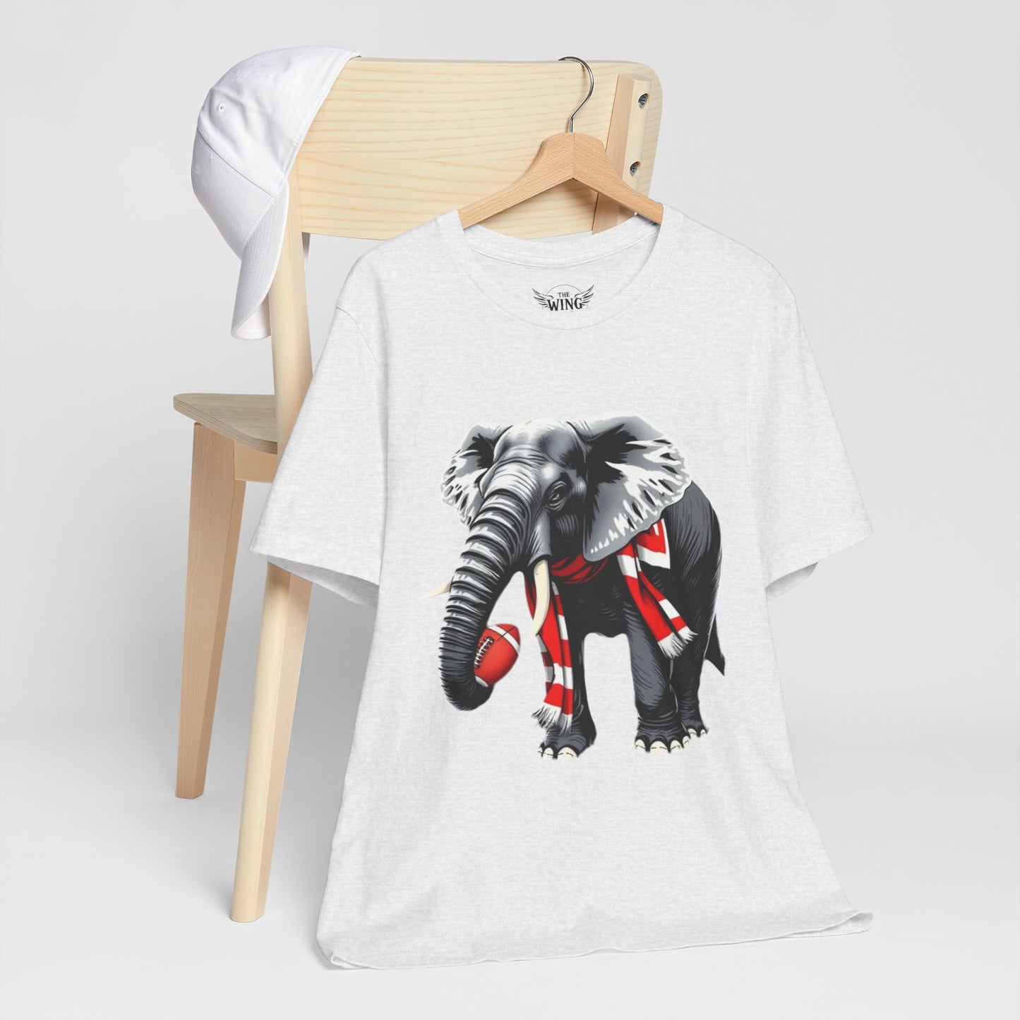 Elephant Graphic Tee — Cute Elephant Wearing Scarf T-Shirt