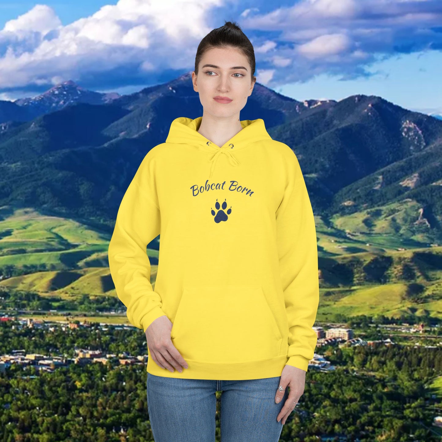 Bobcat Born Eco-Friendly Hoodie - Unisex, Casual Layer, Perfect for Students, Wildlife Lovers, College Spirit Wear, Gift Idea