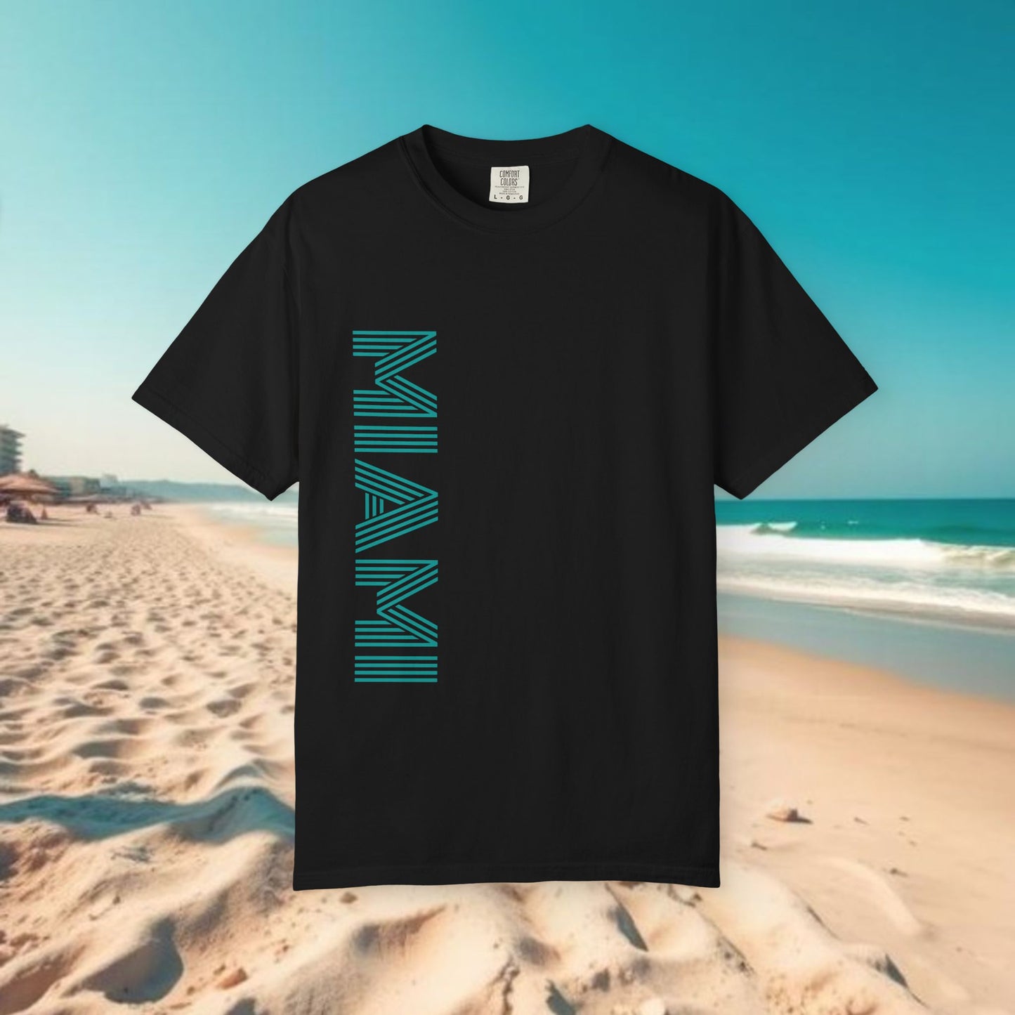 Miami Garment-Dyed T-Shirt - Vibrant Coastal Style, Unisex Summer Tee, Beachwear, Travel Souvenir, Gift for Miami Lovers