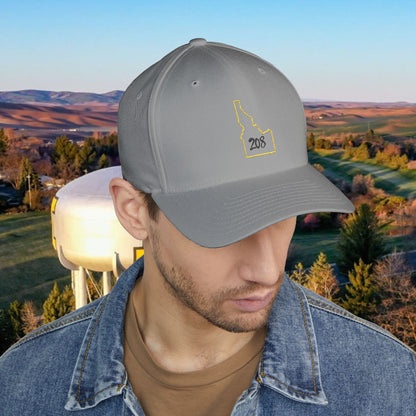 Idaho 208 Embroidered Cap, Closed-Back Structured Hat, Gift for Idahoans, Casual Wear, Summer Accessory