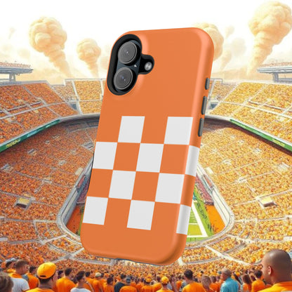 Vibrant Checkerboard Magnetic Tough Cases for Phones, Sports Fans' Accessory, Durable Protection, Tennessee Design, Custom Cases, Gift Ideas
