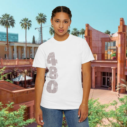 Tempe Trident Tee — 480 Vertical Number Front, Tempe Graphic Back