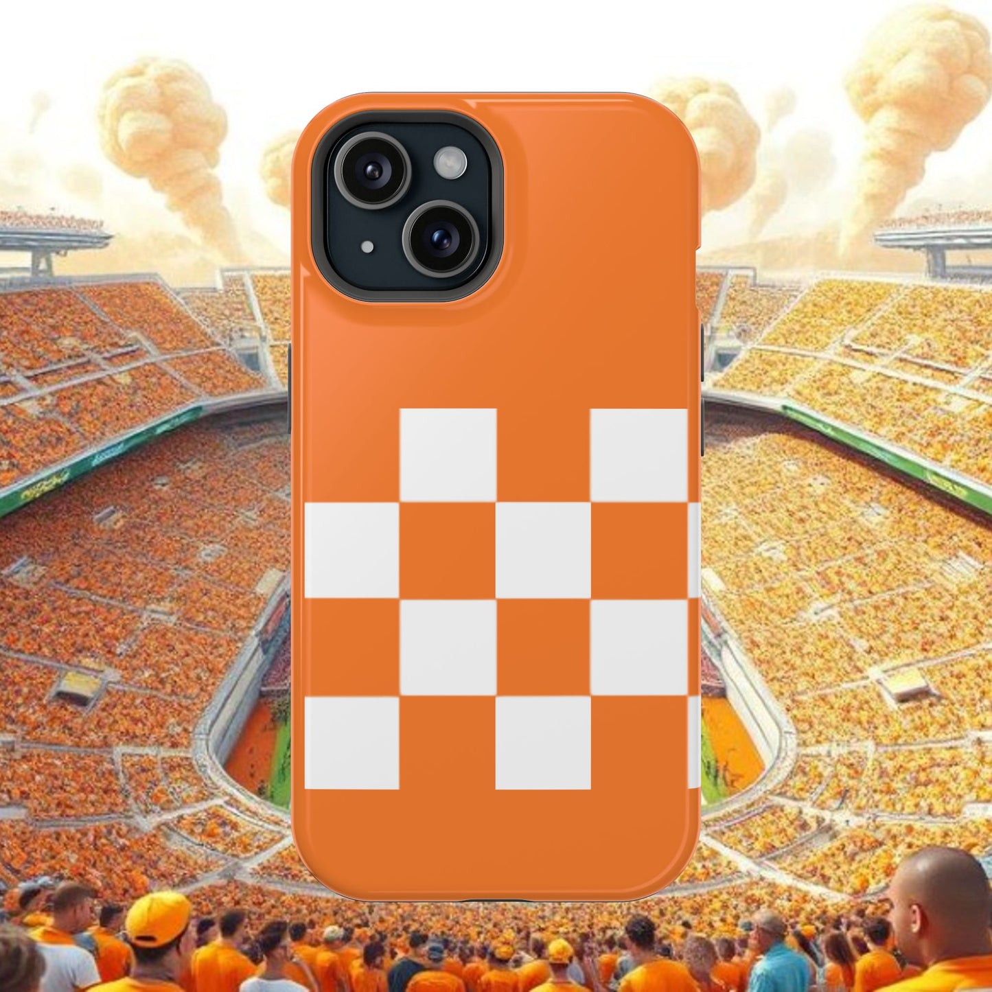 Vibrant Checkerboard Magnetic Tough Cases for Phones, Sports Fans' Accessory, Durable Protection, Tennessee Design, Custom Cases, Gift Ideas
