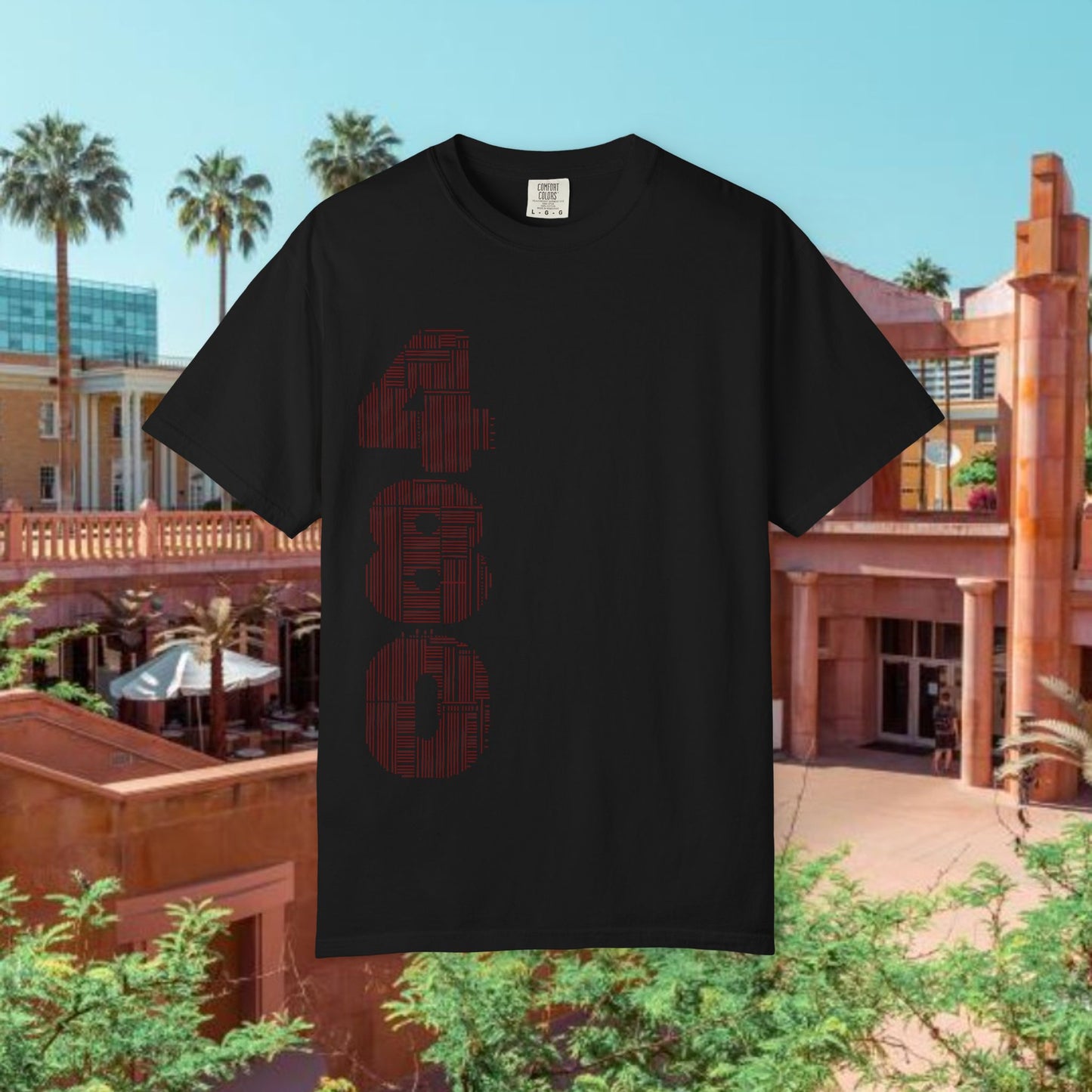 Tempe Trident Tee — 480 Vertical Number Front, Tempe Graphic Back