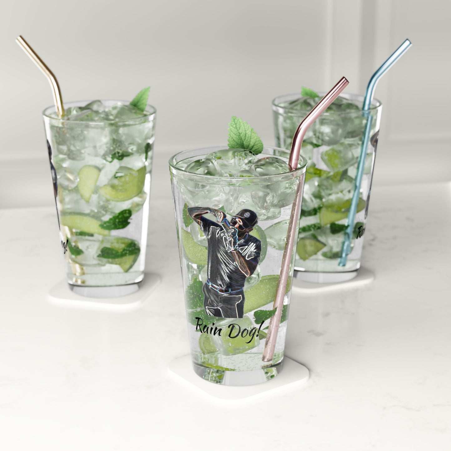 Rain Dog! Pint Glass - 16oz, Unique Drinking Glass, Fun Gift for Dog Lovers, Perfect for Celebrations, Customizable Drinkware