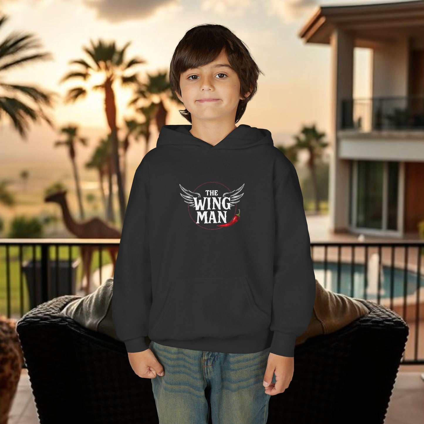 The Wing Man Youth Hoodie - Cozy Sweater, Perfect Gift for Boys, Teens, Friends, Casual Wear, Birthday Present