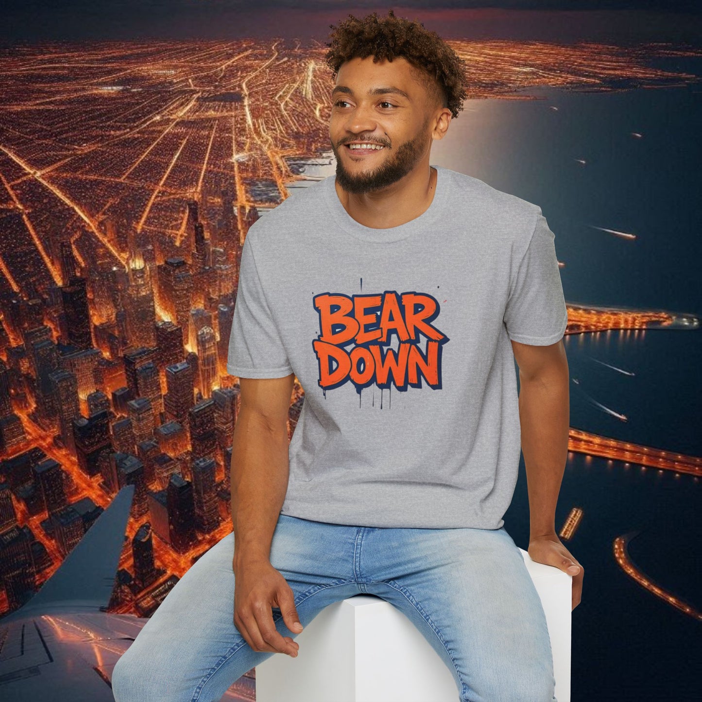 Bear Down Unisex Graphic T-Shirt - Bear Down Design, Casual Wear, Streetwear, Gift for Football Fans, Trendy Everyday Tee