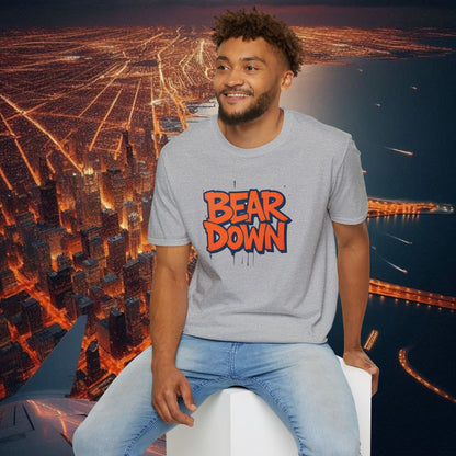 Bear Down Unisex Graphic T-Shirt - Bear Down Design, Casual Wear, Streetwear, Gift for Football Fans, Trendy Everyday Tee