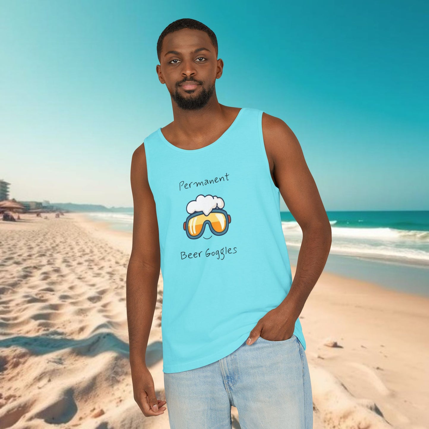 Beer Goggles Tank Top, Unisex Tank, Summer Apparel, Beachwear, Funny Gift, Pool Party Top