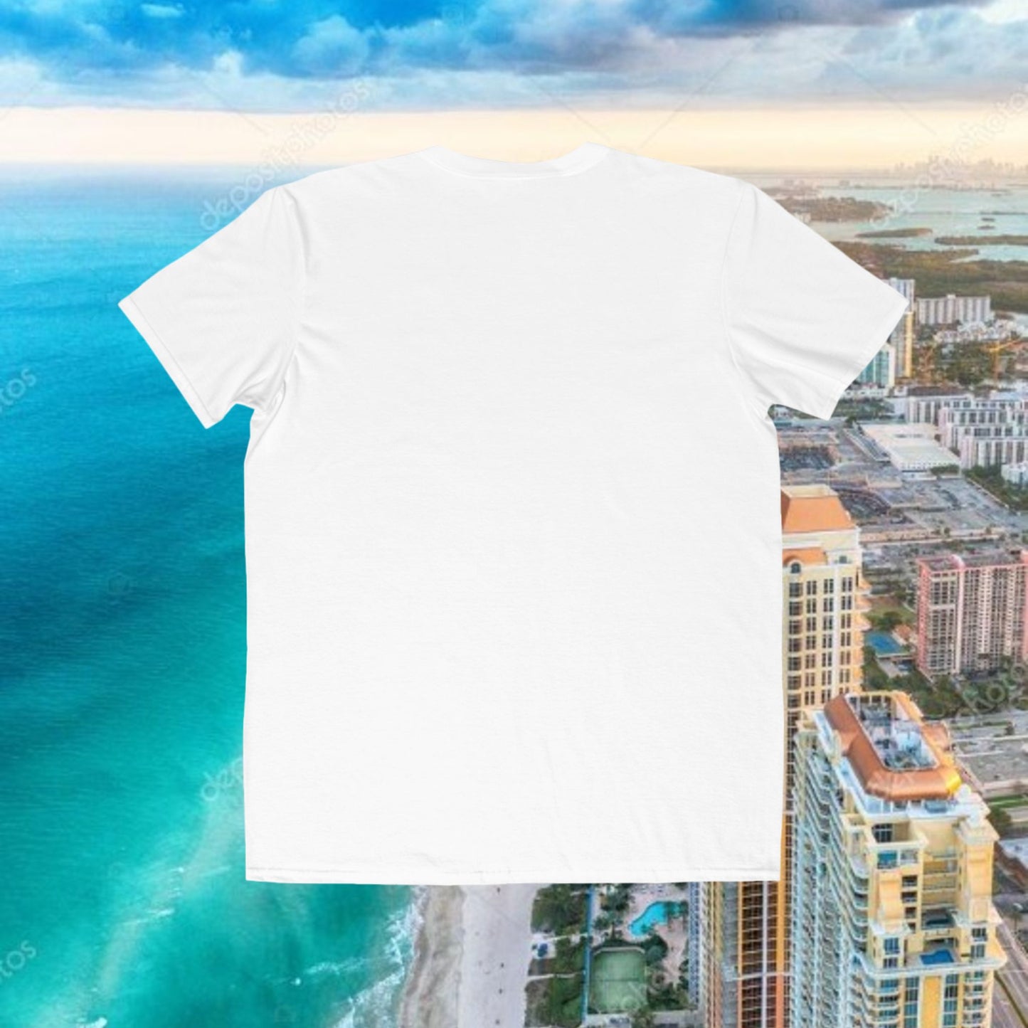 Miami Script Tee — Men's Lightweight Beach Vacation T-Shirt, Perfect for Gameday