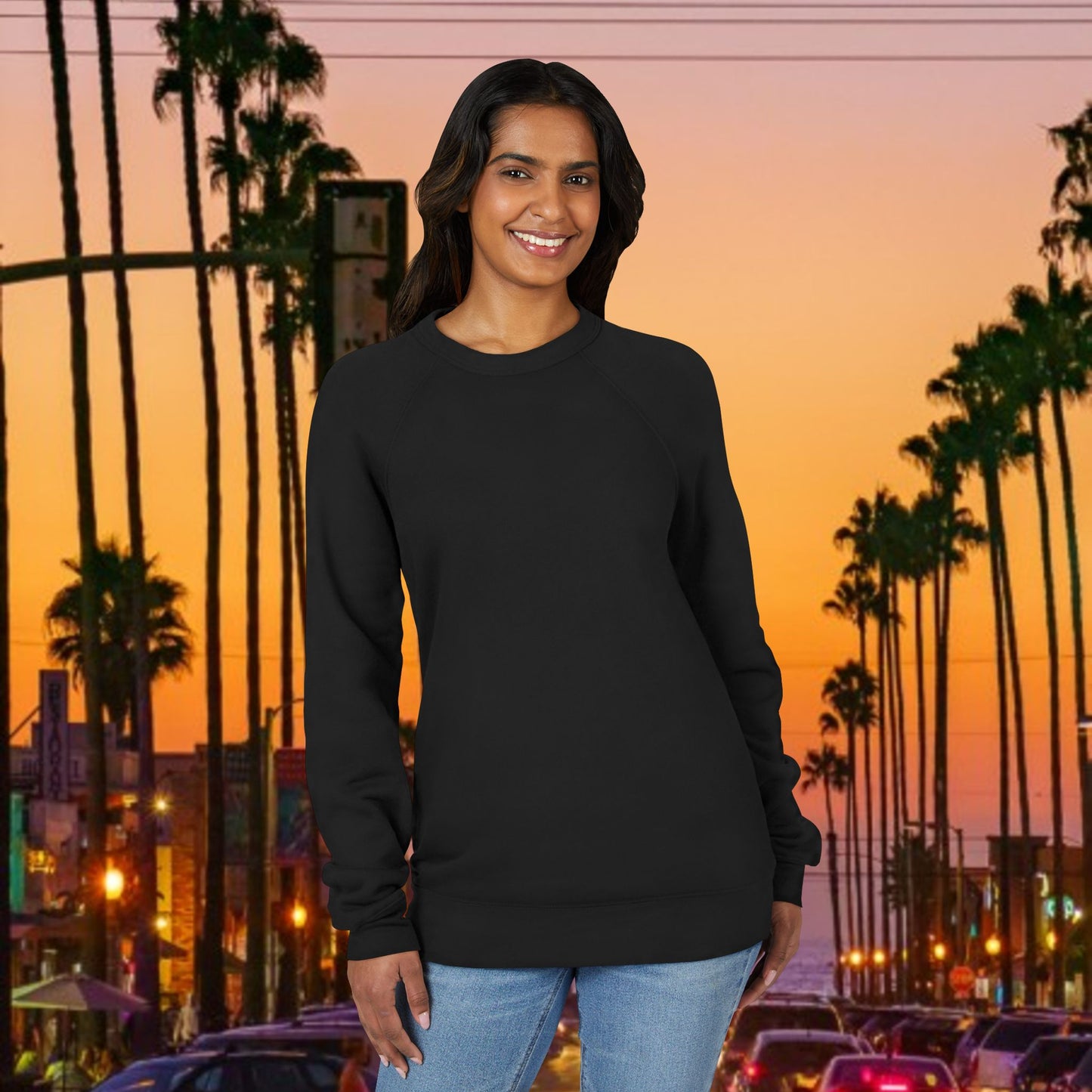 LA Script Raglan Sweatshirt, Super Soft Material and Comfortable Stylish Fit