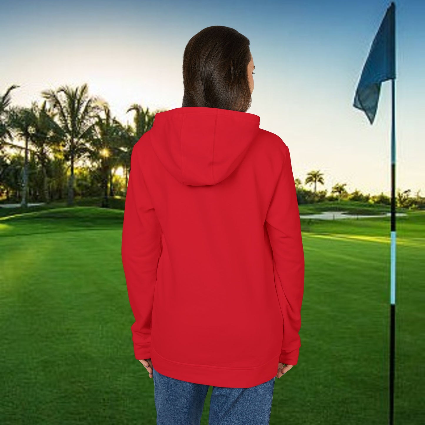 Unisex Fleece Hoodie with 'Rain Dog!' Design | Cozy Sweatshirt for Golf Lovers, Casual Layer, Gift Idea, Everyday Wear