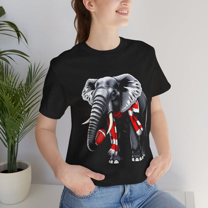 Elephant Graphic Tee — Cute Elephant Wearing Scarf T-Shirt