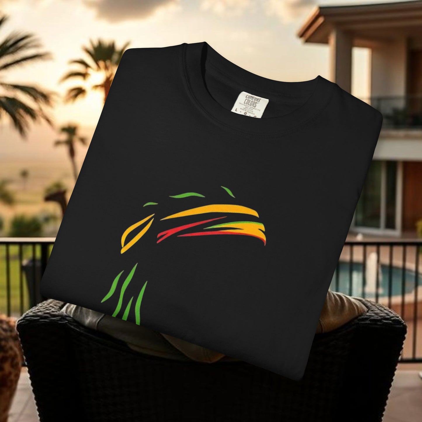 Vibrant Rasta T-Shirt for Ballers. Soft-style T-Shirt. Unique Urban Fashion.